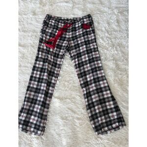 Allison Rhea Plaid Pajama Pants Lounge Sleepwear Heart Patch‎ Womens L